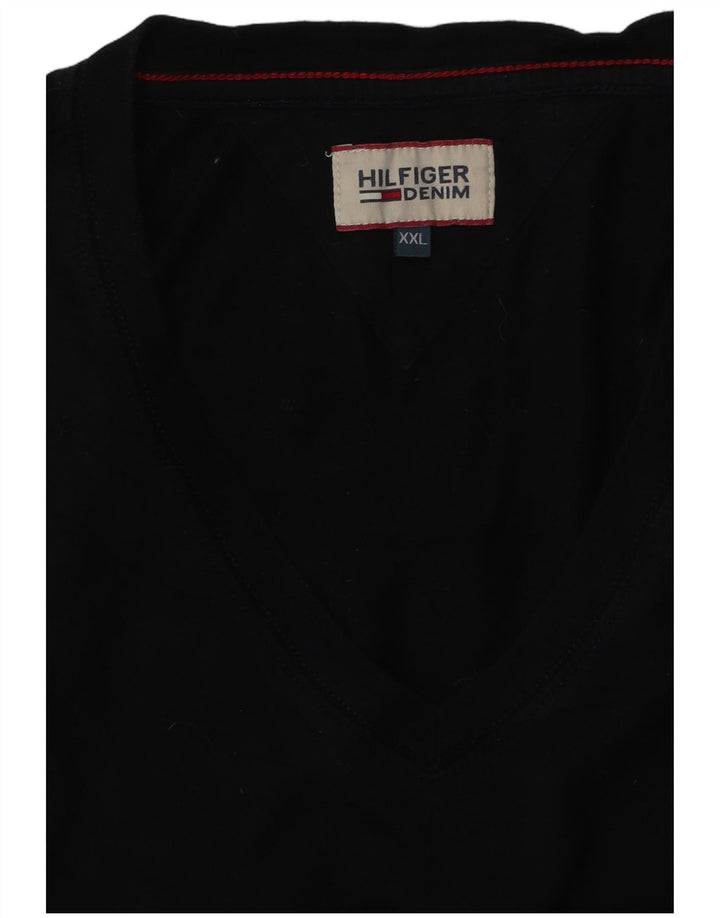 Tricou pentru bărbați Tommy Hilfiger Top 2XL bumbac negru