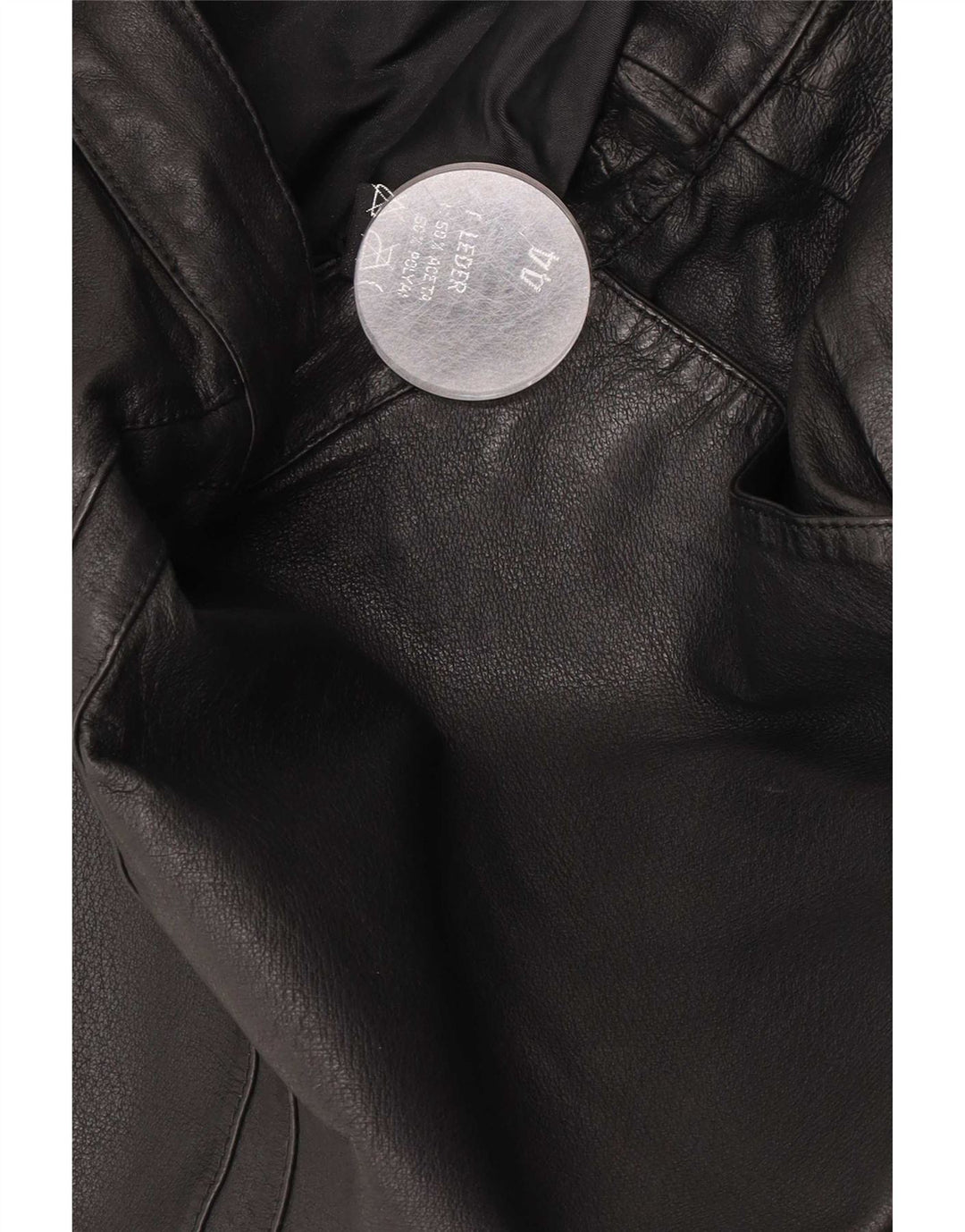 Fusta din piele vintage pentru femei IT 44 Medium W32 Piele neagră