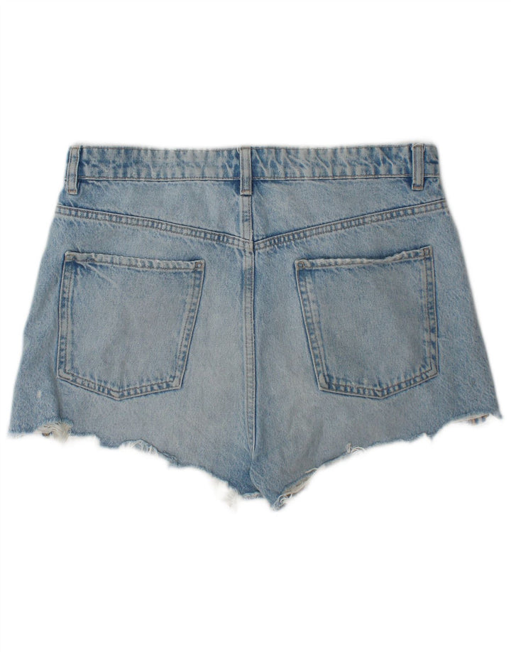 Pantaloni scurți din denim învechit pentru femei Zara EU 44 XL W34 Albastru