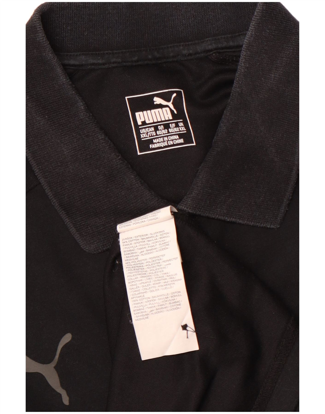 Tricou polo PUMA pentru bărbați 2XL, bumbac negru
