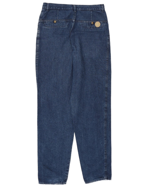 POP 84 Blugi conici pentru femei cu talie înaltă IT 48 XL L34 L32 Bumbac albastru