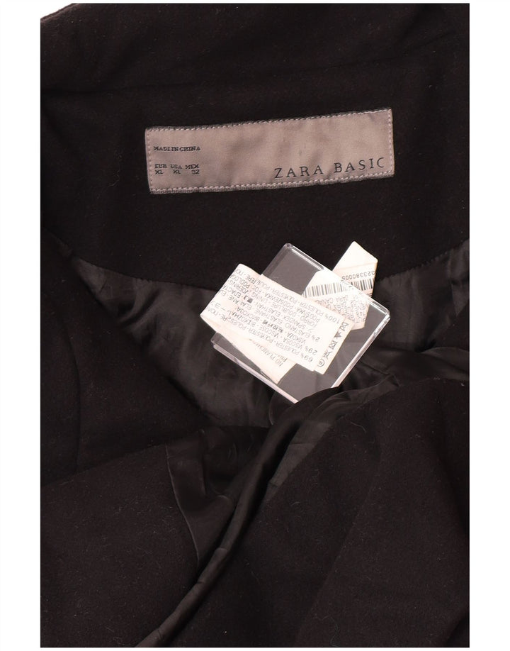 Jachetă militară Zara pentru femei UK 18 XL Poliester negru