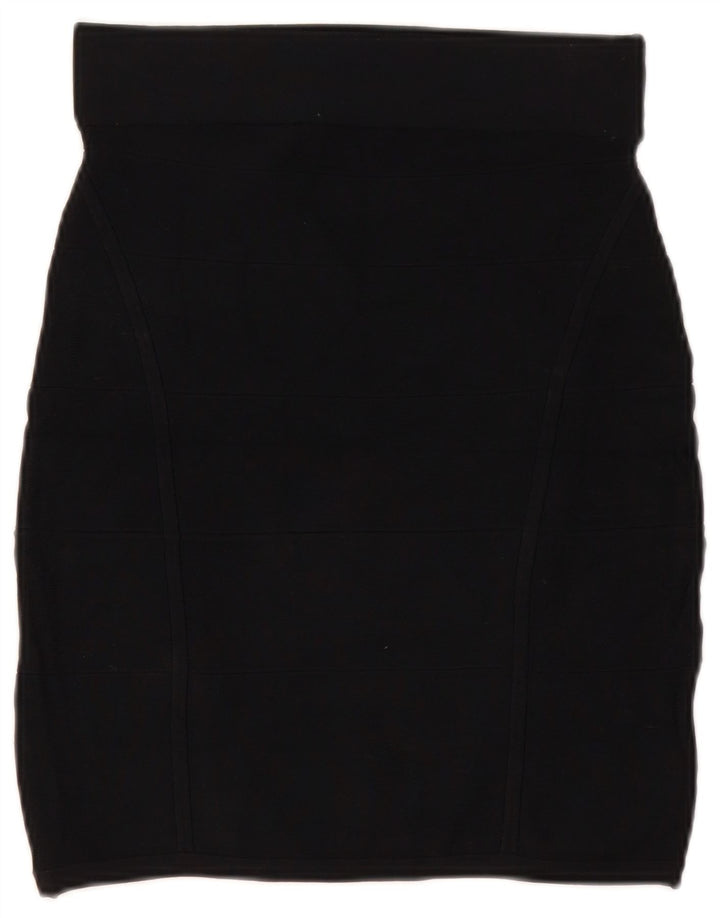 Fusta creion pentru femei Oasis UK 12 Medium W28 Viscoza neagra