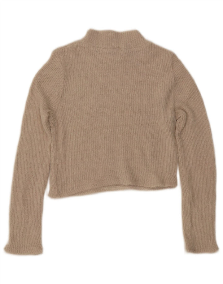 Pulover cu gât țestoasă pentru femei ZARA UK 12 Medium Off White