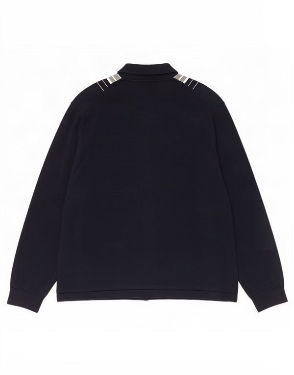 Pulover cardigan pentru bărbați Marks & Spencer 2XL, bumbac cu dungi bleumarin