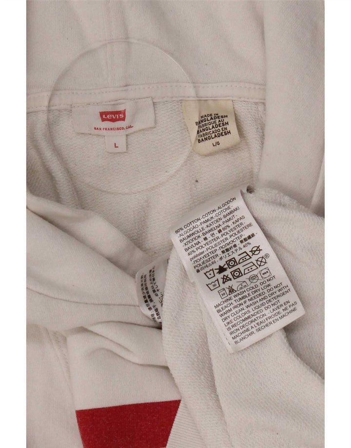Pulover Levi's pentru bărbați, cu capota, mare, alb