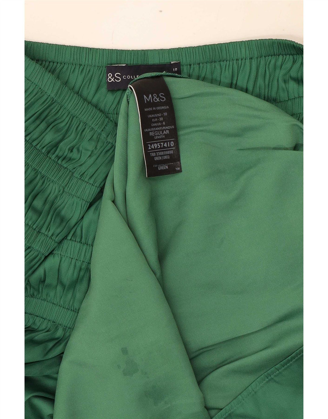 Fusta Maxi pentru femei Marks & Spencer UK 10 Small W34 Poliester verde