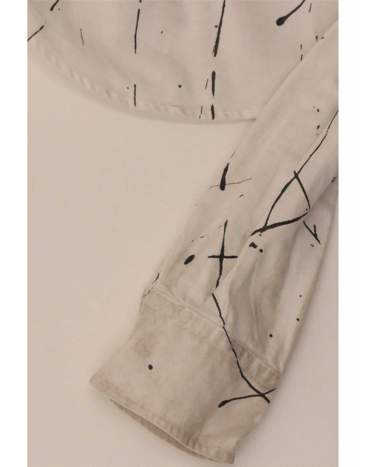 Cămașă pentru femei Ralph Lauren, cu model abstract, cu potrivire relaxată US 6 Medium White