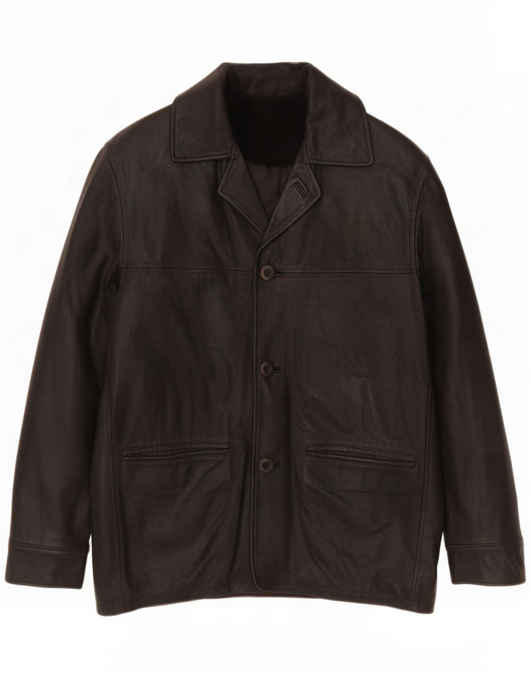 Jachetă pentru bărbați din piele cu 3 nasturi Forester IT 48 Medium Black