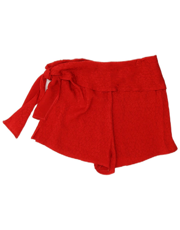 Pantaloni scurți vintage pentru femei cu talie înaltă, mediu W28, roșu, floral