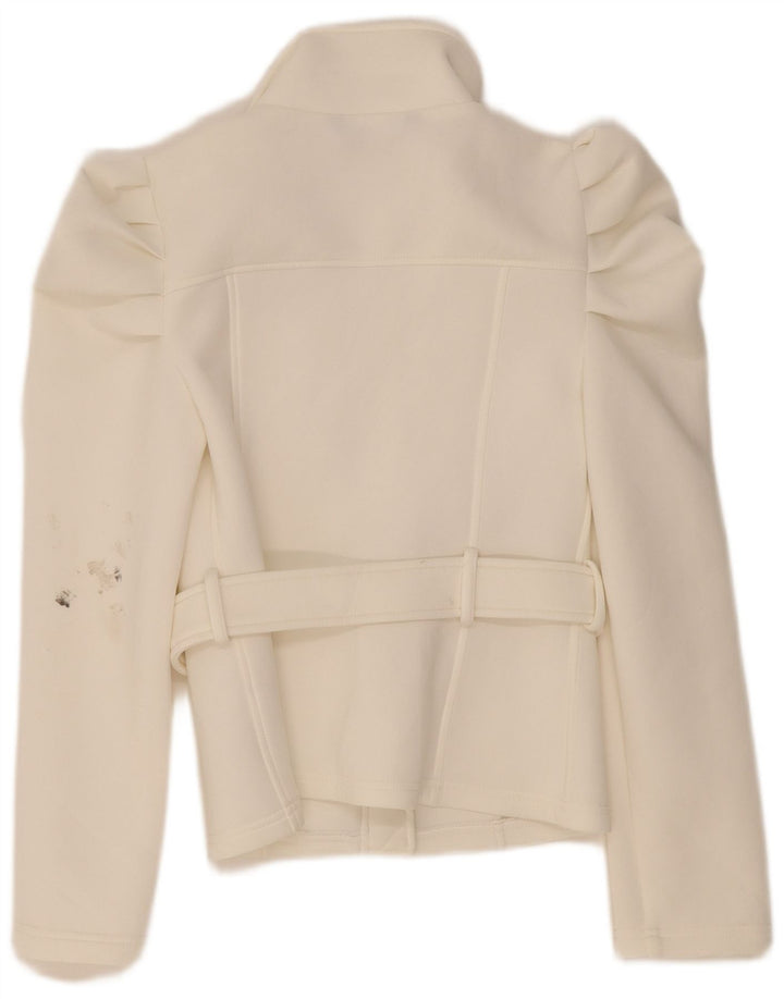 Bomber pentru femei Zara UK 10 Poliester alb mic