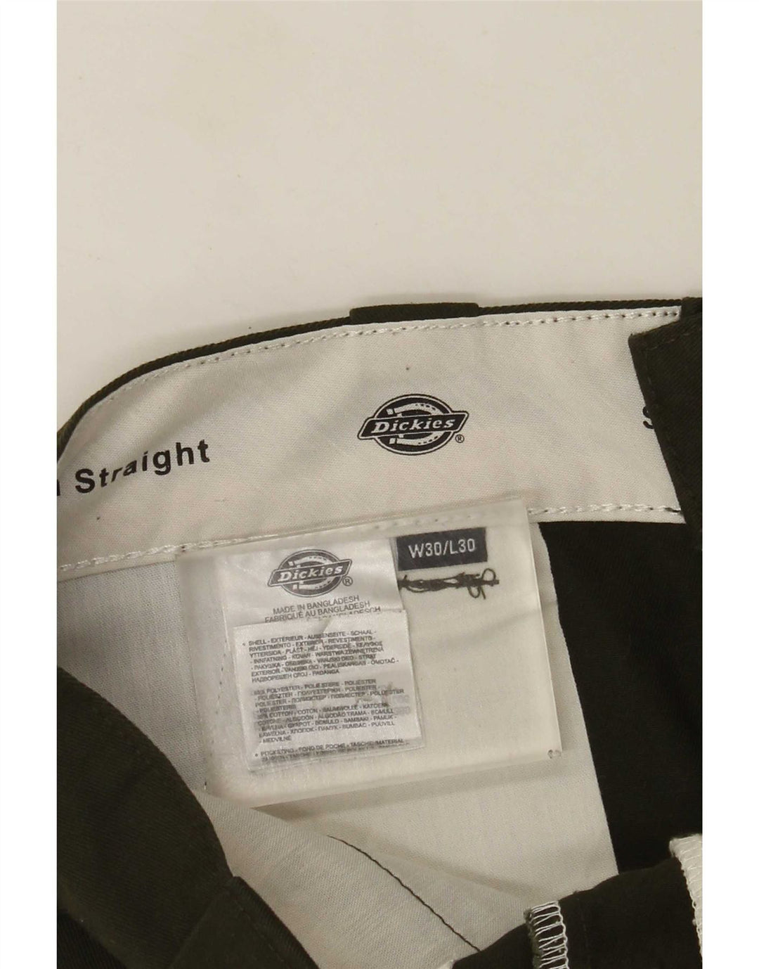 Pantaloni chino drepți pentru bărbați Dickies L30 L30 Poliester verde
