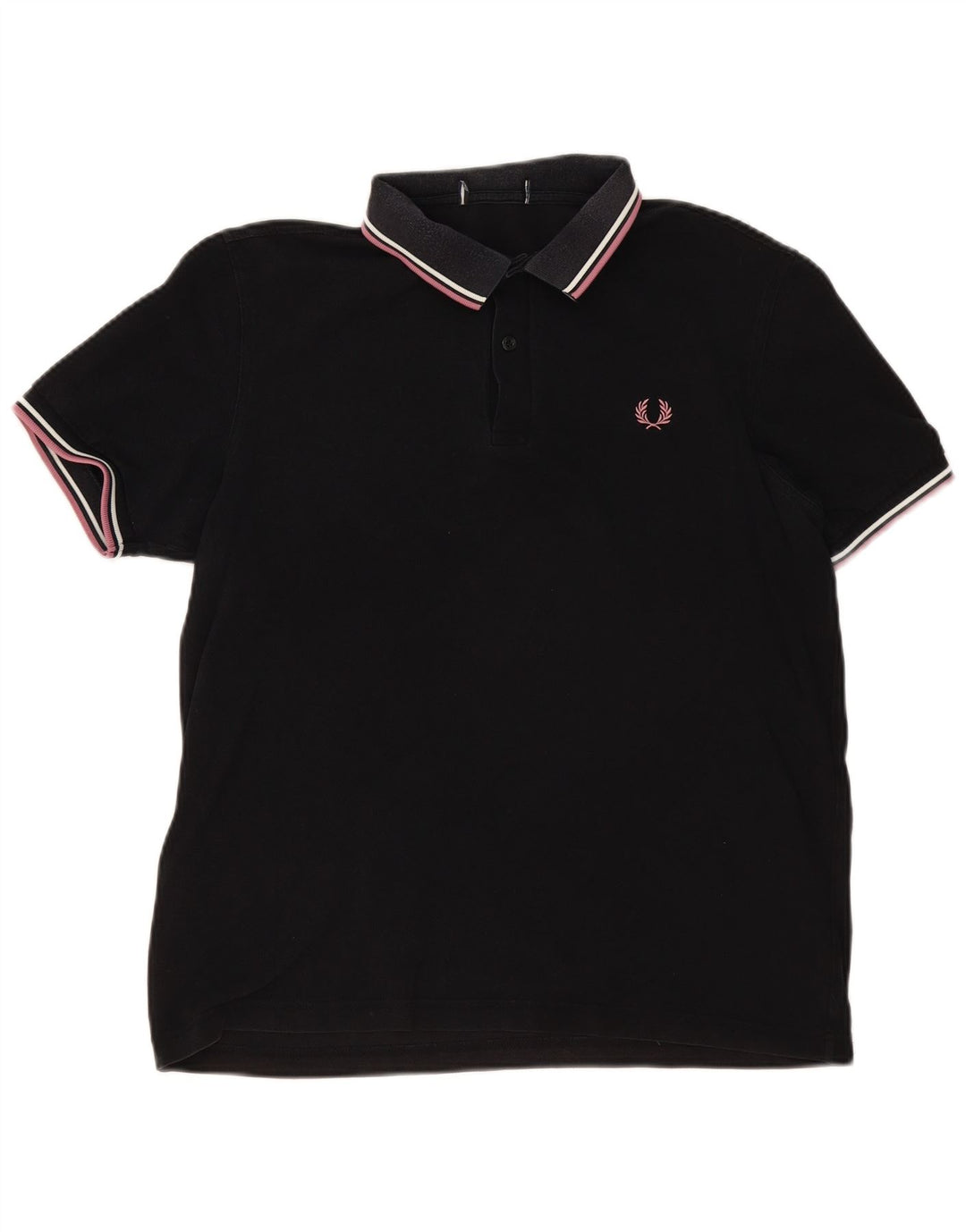 Cămașă polo Fred Perry pentru bărbați, bumbac mediu negru