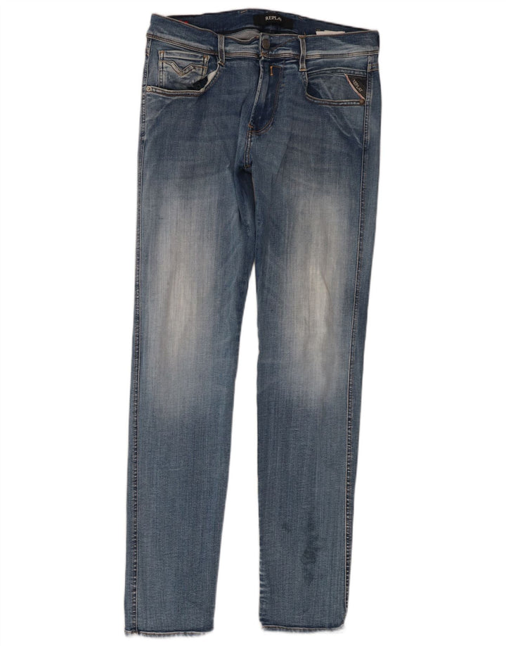 Replay blugi slim pentru femei W30 L32 bumbac albastru