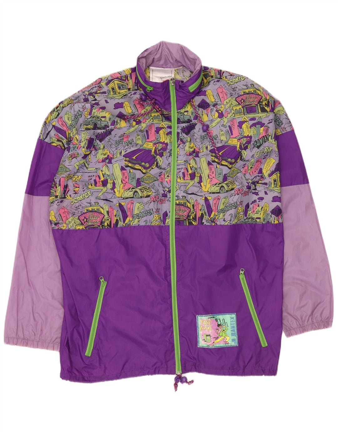 J JEANTEX Jachetă de ploaie largi pentru bărbați UK 40, mov, mare