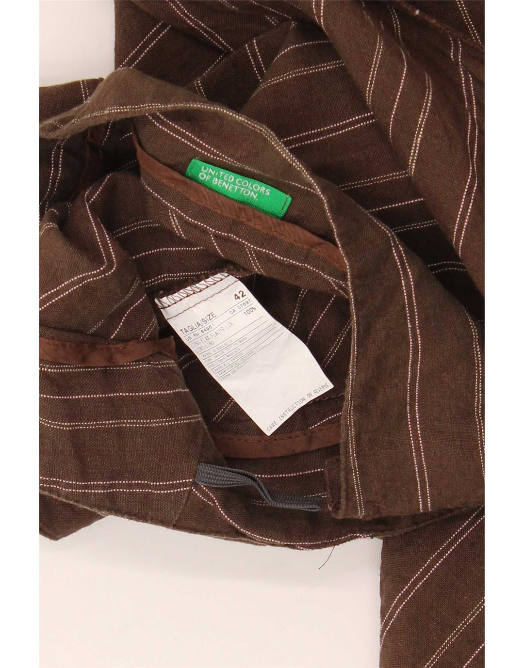 Fusta asimetrică Wrap pentru femei Benetton IT 42 Medium W32 Maro cu dungi