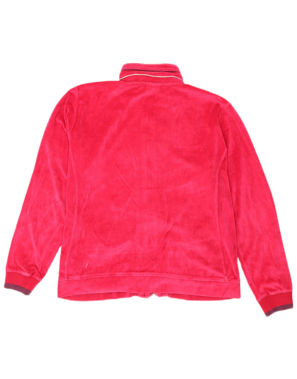 Jachetă de top pentru trening din velur Champion pentru femei UK 14 Large Pink Sports