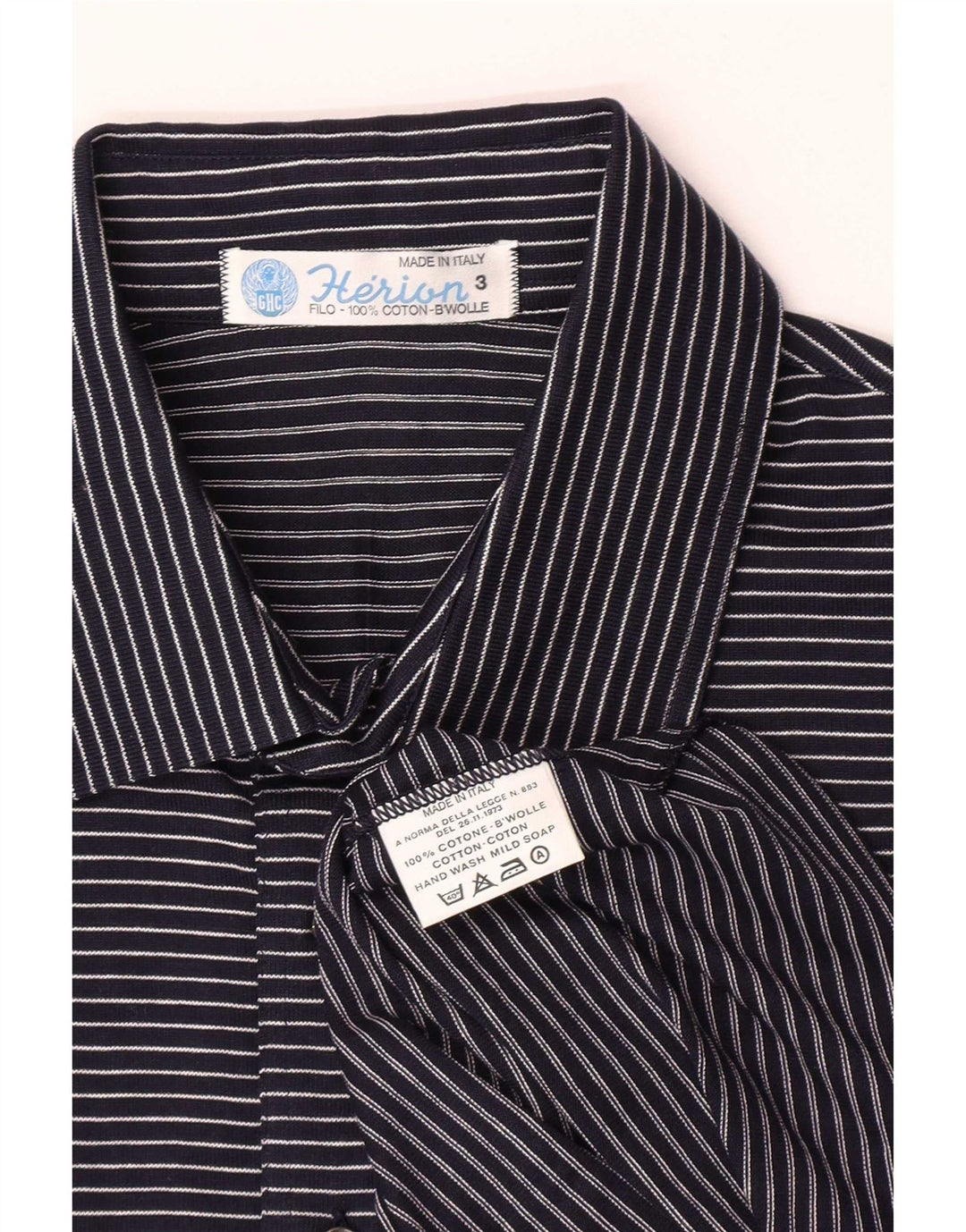 Tricou polo pentru bărbați Herion, bumbac cu dungi, albastru bleumarin, mediu