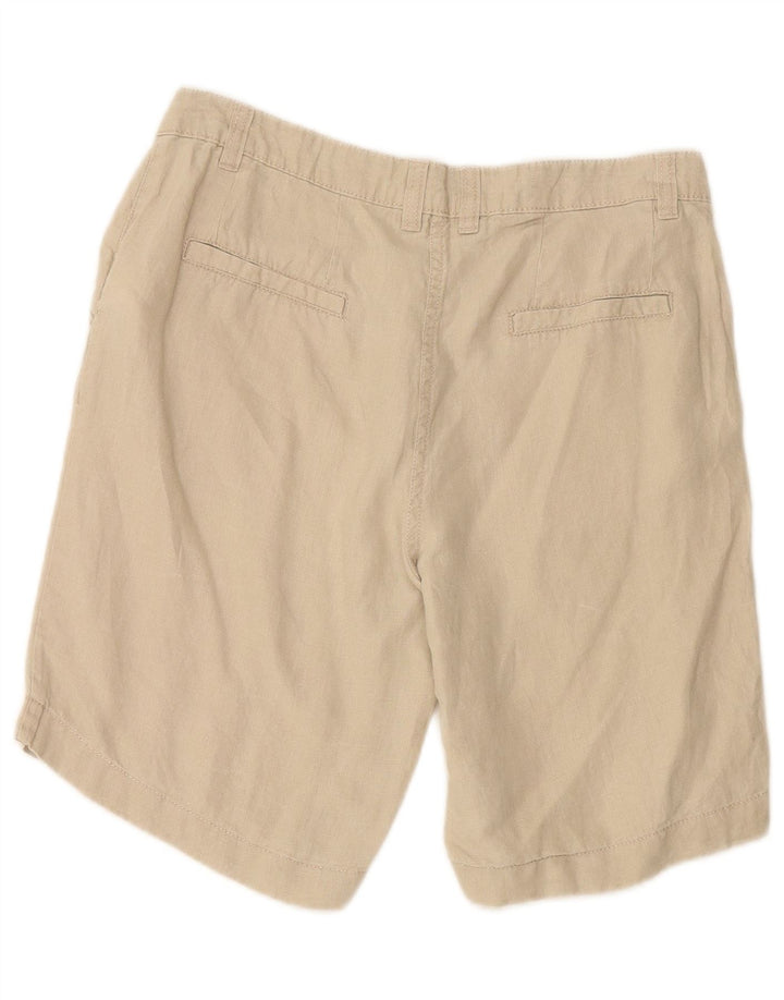 DACK'S Womens Chino Shorts IT 42 Medium W30 Beige Linen
