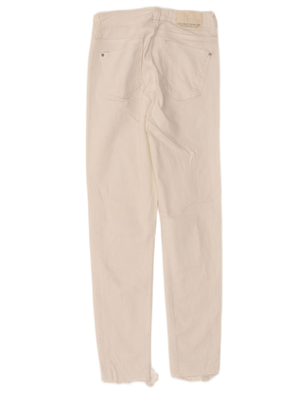 Blugi slim dama Zara EU 34 2XS L24 L27 Bumbac alb