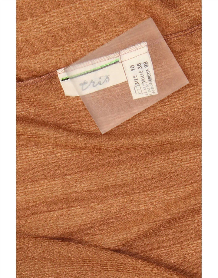 Cardigan supradimensionat pentru femei Tris UK 10 mic maro cu dungi