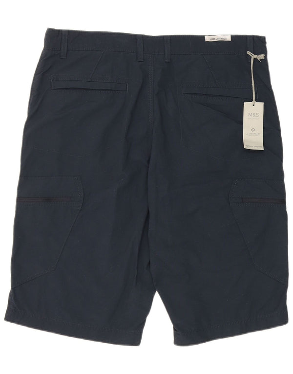 Pantaloni cargo pentru bărbați Marks & Spencer W34, mari, bumbac, albastru