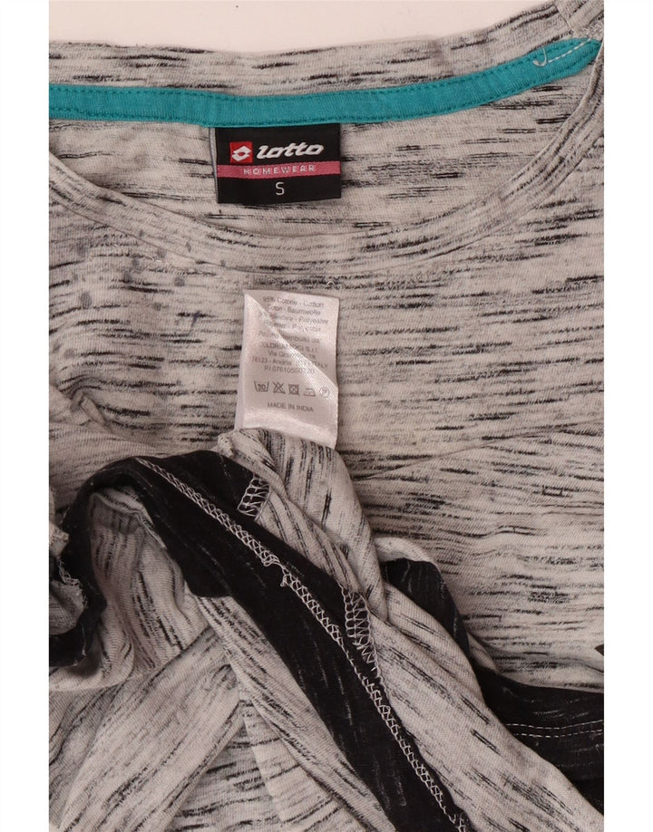 Top cu grafic supradimensionat pentru femei LOTTO cu mânecă lungă UK 10 mic, gri, pete