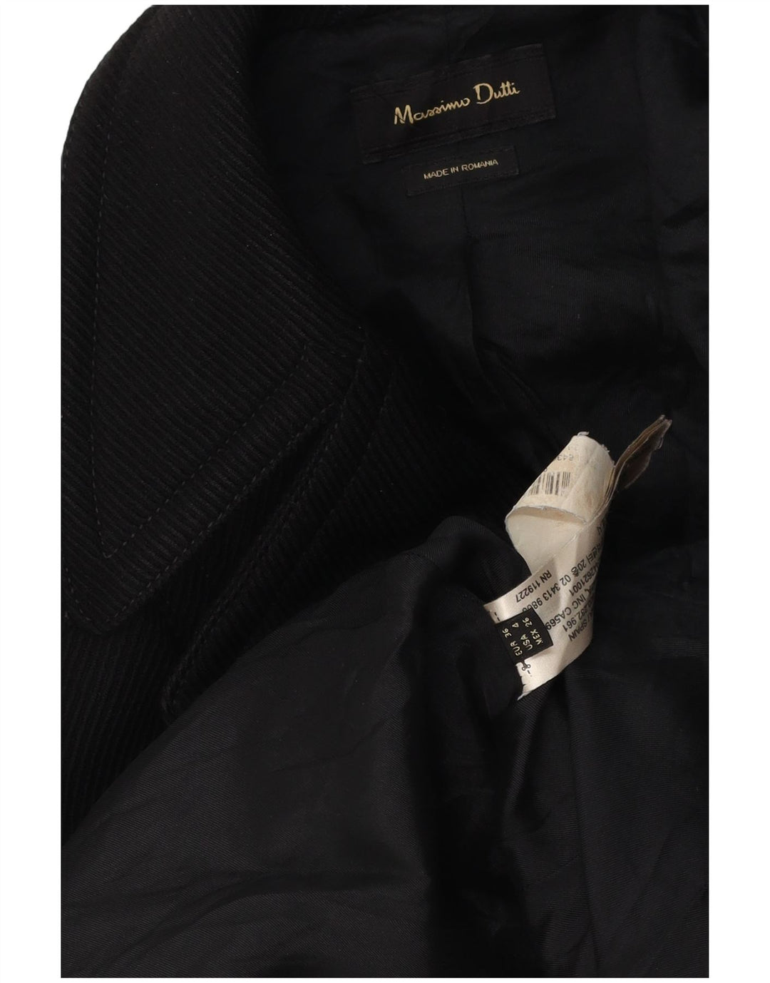 Massimo Dutti Jachetă Blazer Femeie Dublu Breasted EU 36 XS Poliamidă Neagră
