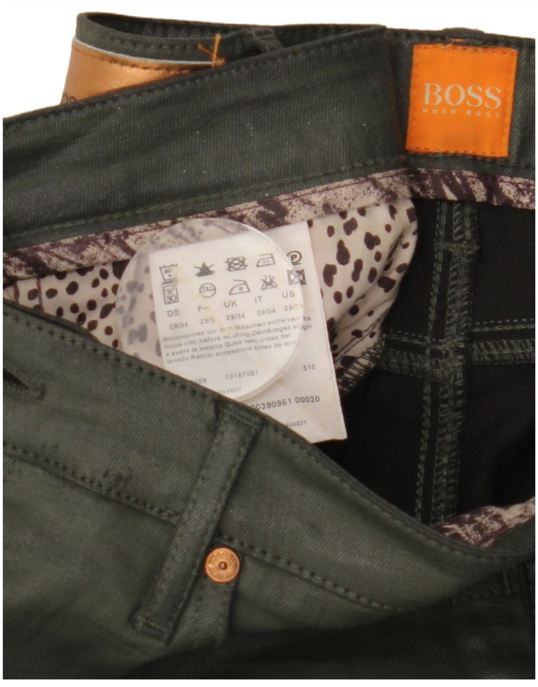 HUGO BOSS Pantaloni skinny casual pentru femei L29 L34 bumbac kaki