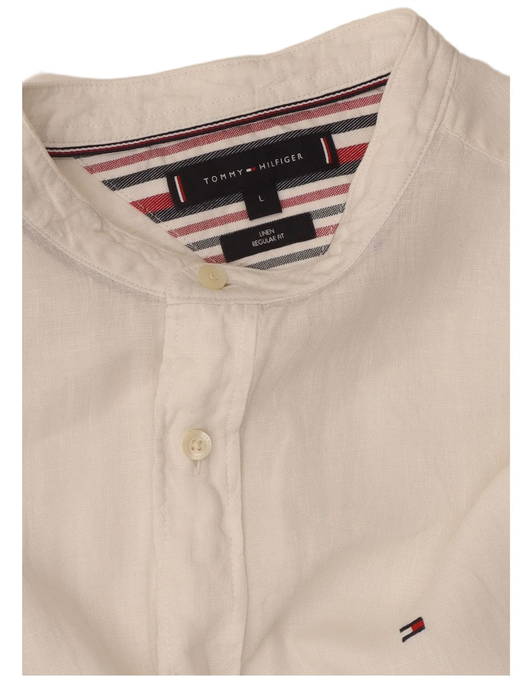 Cămașă TOMMY HILFIGER pentru bărbați, în formă regulată, mare, albă