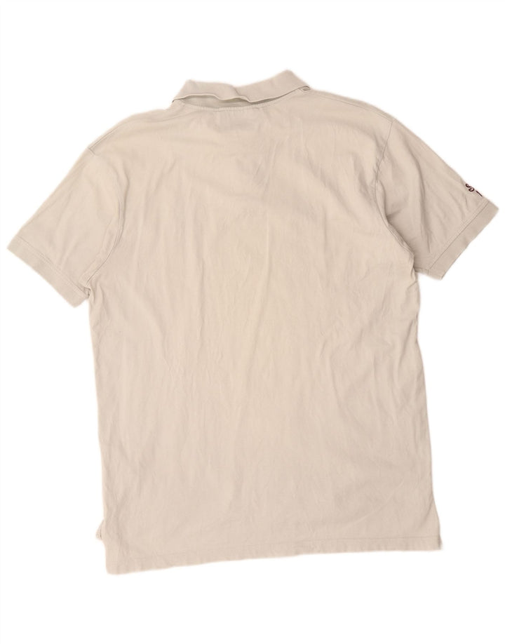 Tricou polo Umbro pentru bărbați, mare, alb, din bumbac