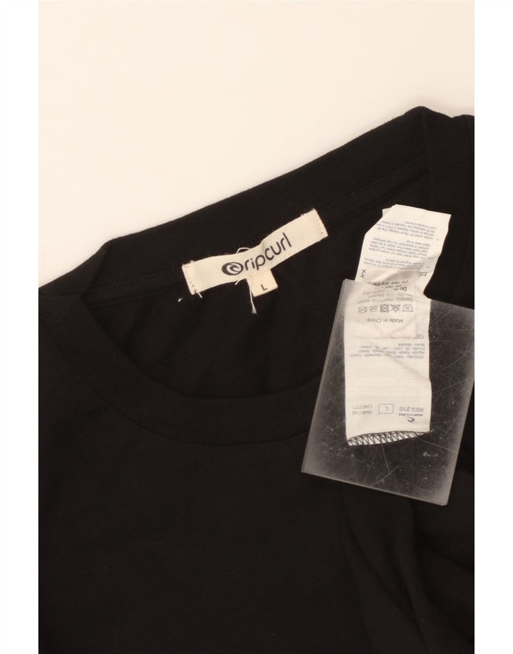 Tricou grafic pentru bărbați Rip Curl Top mare din bumbac negru