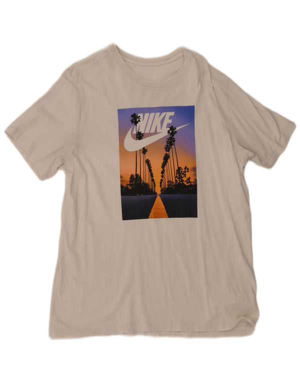 Tricou grafic Nike pentru bărbați Top mare din bumbac alb