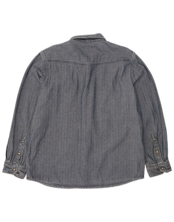Cămașă Carhartt pentru bărbați, slim fit, mare, albastru, din bumbac