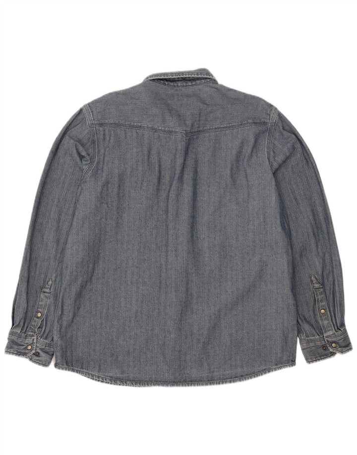 Cămașă Carhartt pentru bărbați, slim fit, mare, albastru, din bumbac