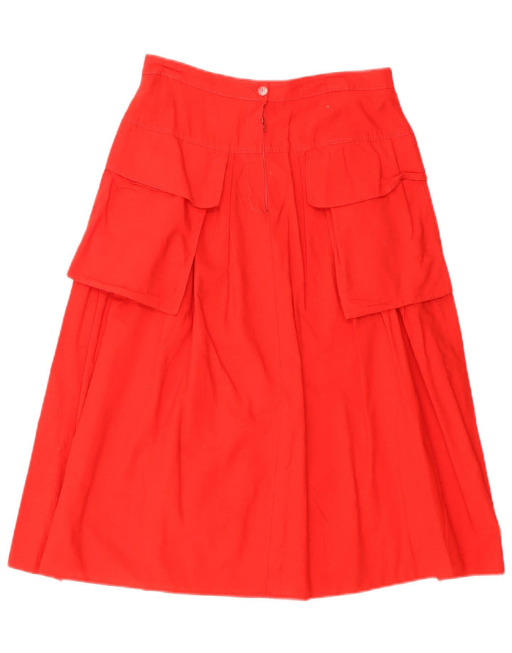 Fusta cargo vintage pentru femei UK 14 Medium W28 Red