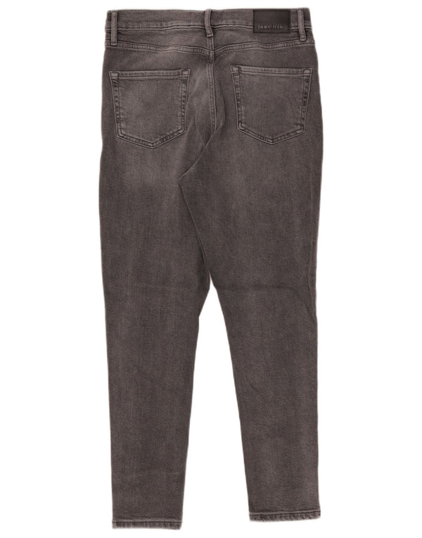 Dkny Blugi skinny cu talie înaltă pentru femei W30 L26 bumbac gri