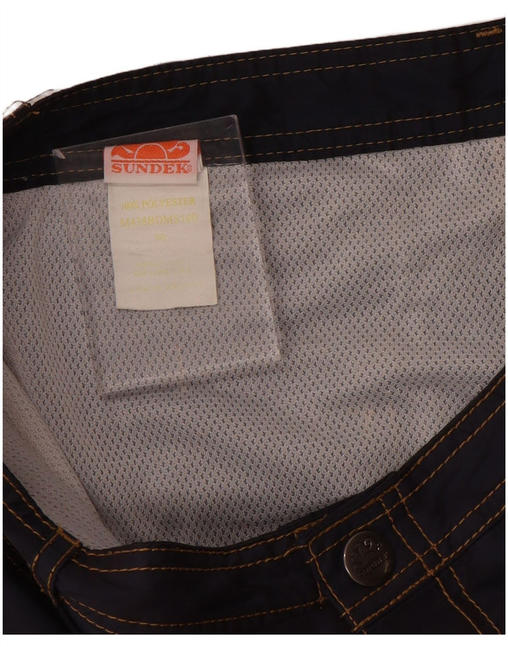 Pantaloni scurți de înot Sundek pentru bărbați, poliester mediu albastru bleumarin