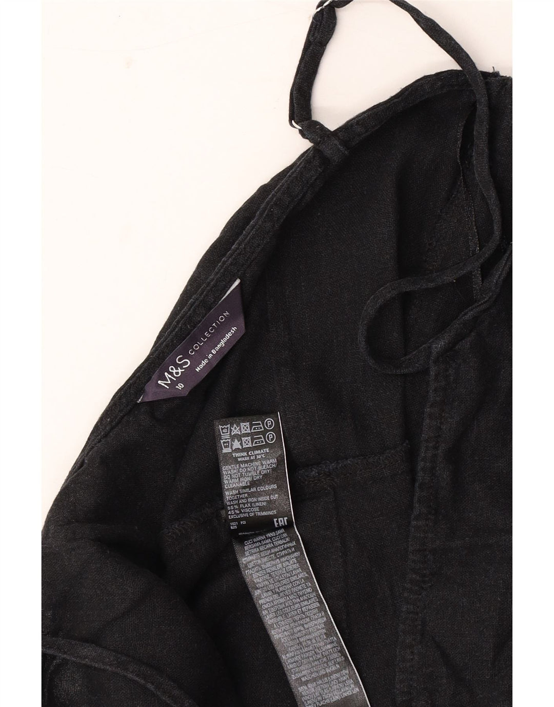 Salopetă fără mâneci pentru femei Marks & Spencer UK 10 Small Black Linen