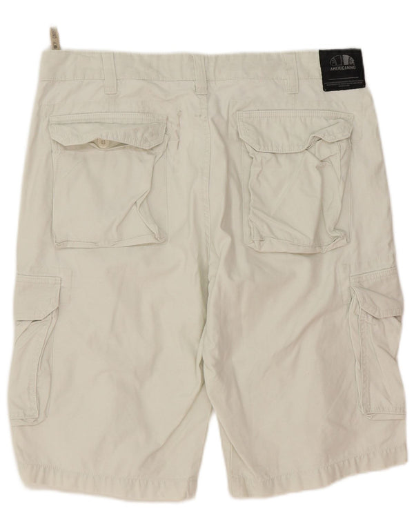 Pantaloni scurți cargo Americanino pentru bărbați IT 52 XL W34 bumbac alb