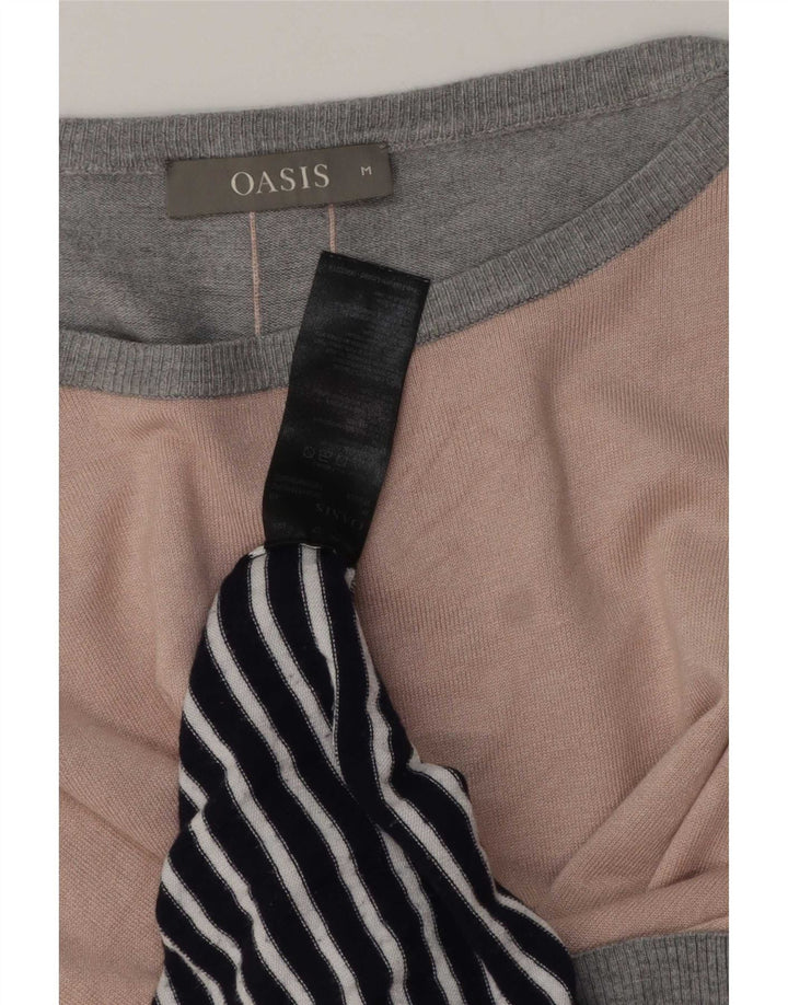 Pulover Oasis pentru femei cu gât de barcă UK 14 Medium, multicolor, în dungi