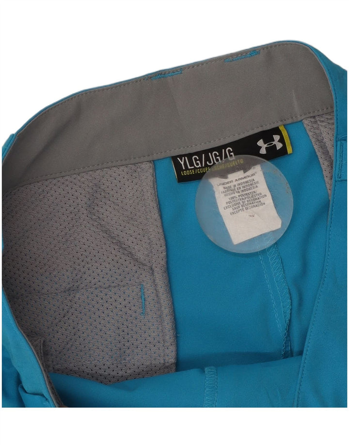 Pantaloni scurți chino Under Armour pentru băieți 11-12 ani mari W30 poliester albastru