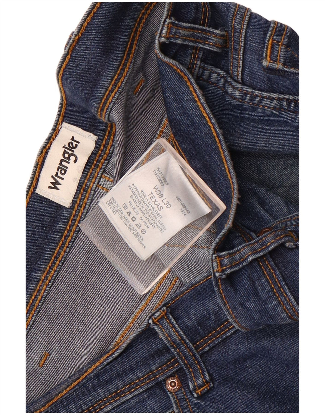 Blugi drepte pentru bărbați Wrangler Texas W38 L30 Bumbac albastru