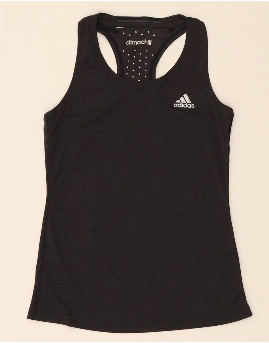 ADIDAS Womens Climachill Vest Top UK 8 Small Black Vintage Adidas and Second-Hand Adidas from Messina Hembry 