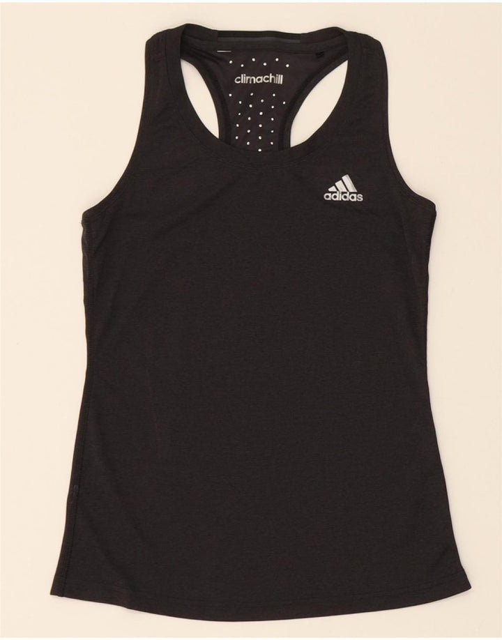 ADIDAS Womens Climachill Vest Top UK 8 Small Black Vintage Adidas and Second-Hand Adidas from Messina Hembry 