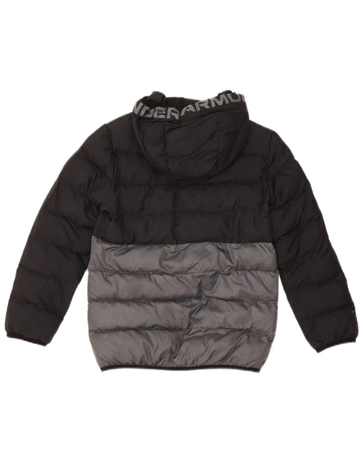 Jachetă căptușită cu grafică Under Armour pentru băieți, 10-11 ani, negru colorblock
