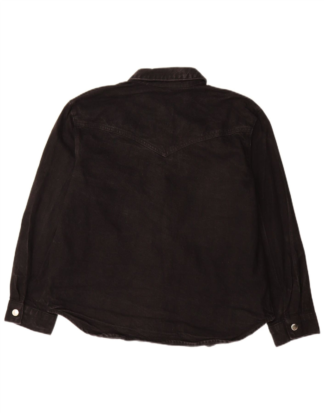 Cămașă supradimensionată pentru femei Zara din denim UK 10 mic bumbac negru