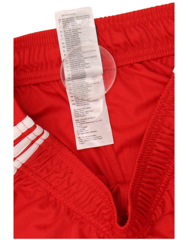 Pantaloni scurți sport pentru bărbați Adidas Climalite, poliester roșu mediu