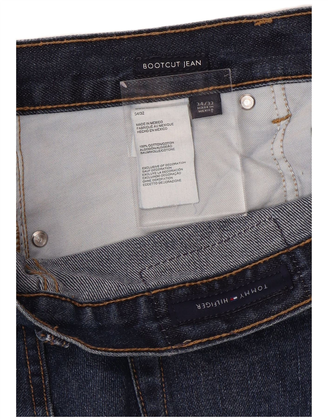 TOMMY HILFIGER Blugi Bootcut Bărbați W34 L32 Bumbac Albastru