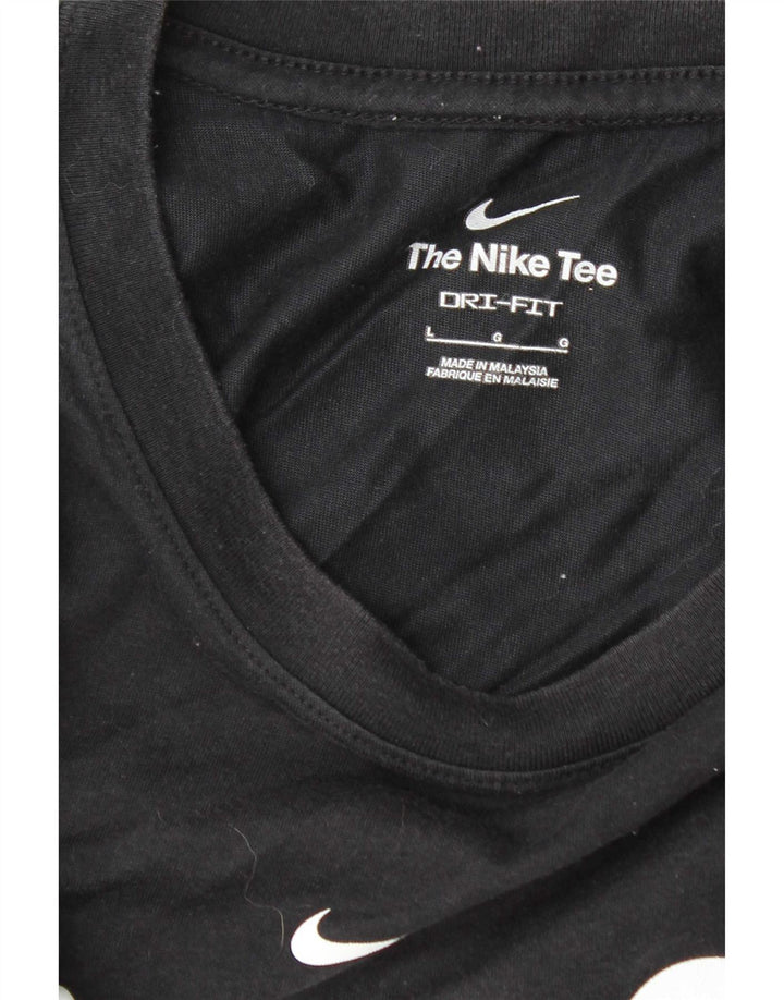 Tricou grafic Nike Dri Fit pentru bărbați Top mare negru